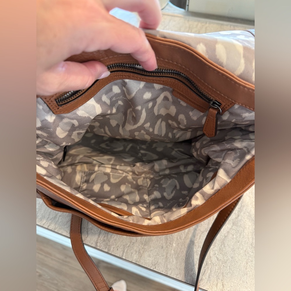 Aimee Kestenberg Tan/Brown Braided Flap Shoulder Bag - Picture 6 of 8